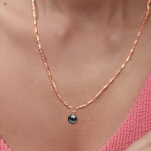Brass Rose Gold-Plated Necklace With Chain